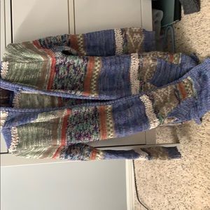 Multicolor tunic cardigan